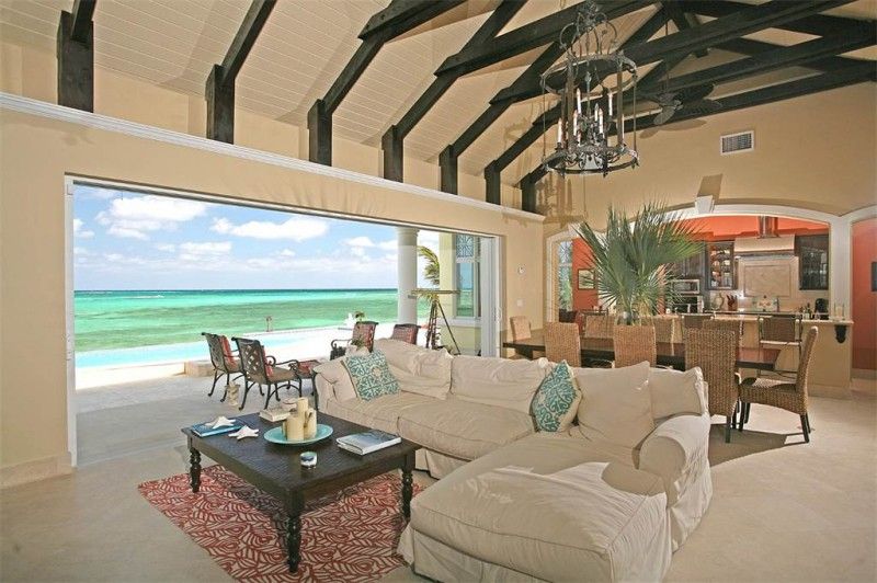 Shania Twain's living room in the Bahamas