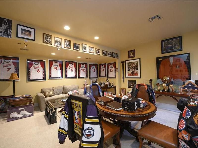 Shaq's sports memorabilia room