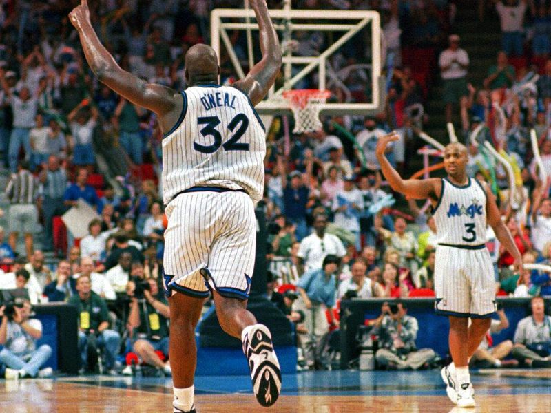 Shaquille O'Neal and Dennis Scott