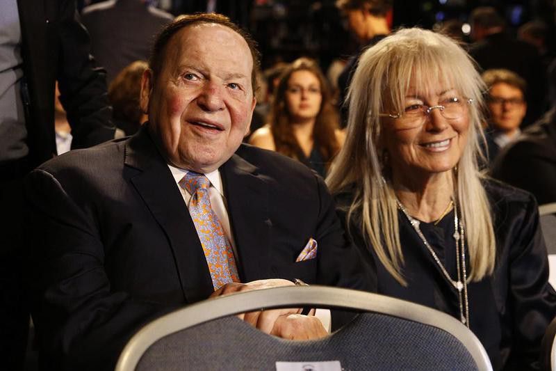 Sheldon Adelson and his wife, Miriam