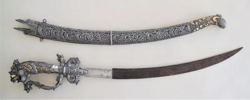 Silver Antique Sword and Scabbard from Sri Lanka