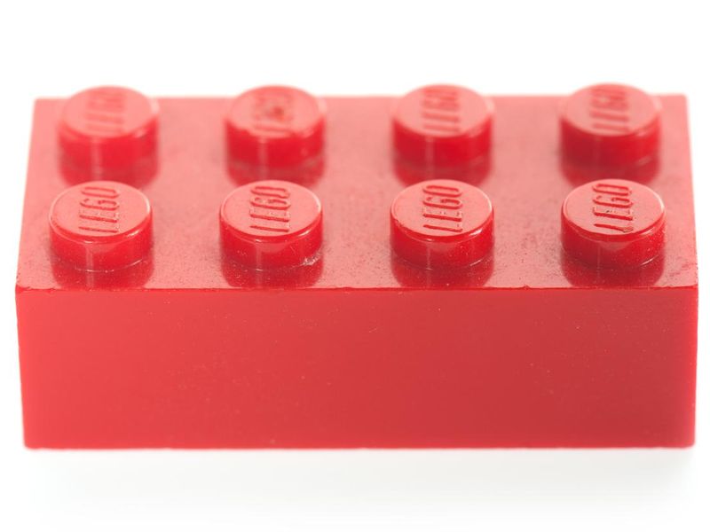 Single, Red, Lego Block Brick