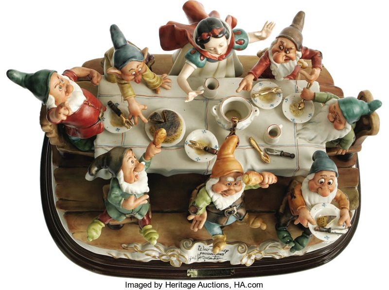 Snow White and the Seven Dwarfs Porcelain Sculpture
