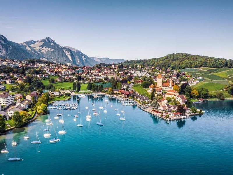 Spiez town, Switzerland