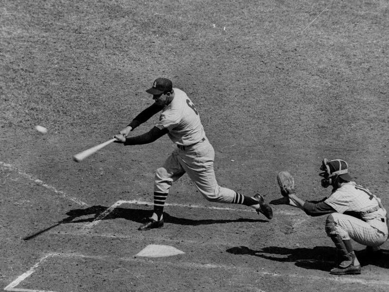 Stan Musial connects for double