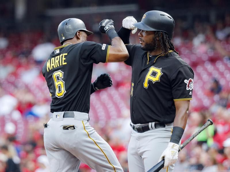 Starling Marte and Josh Bell