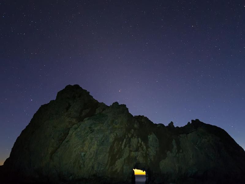 starry sky at Big Sur