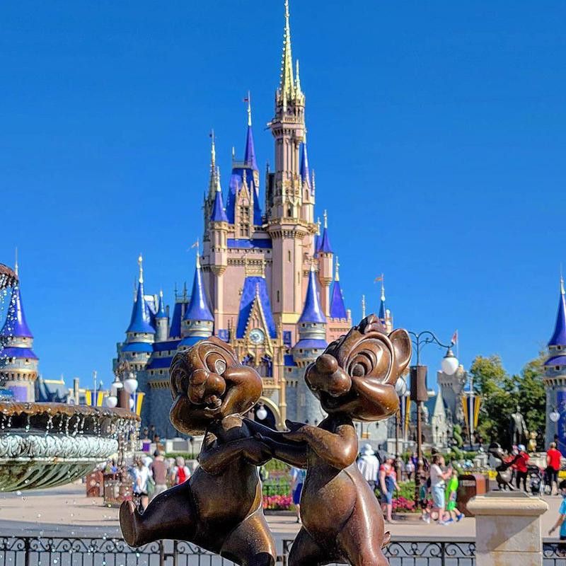 Statue of Chipmunks at Disneyland
