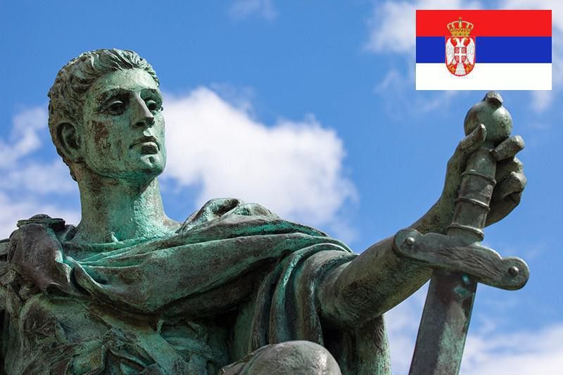 Statue of Constantine I in Serbia