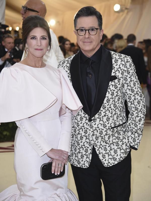 Stephen Colbert and his wife