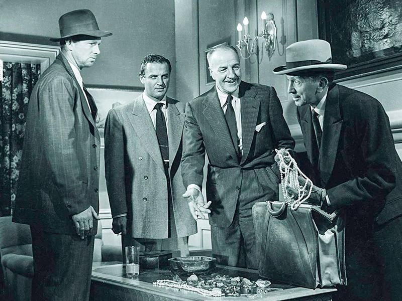 Sterling Hayden, Louis Calhern, Brad Dexter, and Sam Jaffe in The Asphalt Jungle (1950)
