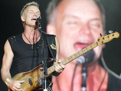 Sting performs at the Tokyo Dome in 2008