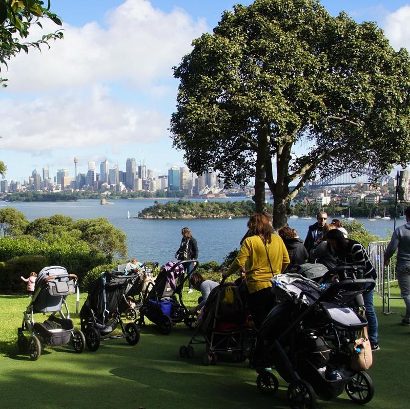 Stroller Park with a View of Sydney's Skyline