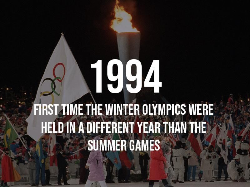 Summer and Winter games different years