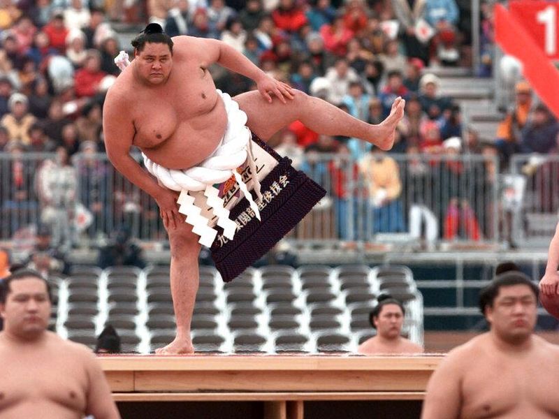 Sumo grand champion Akebono