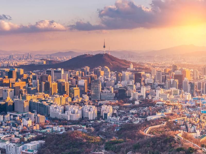 Sunset at Seoul City South Korea