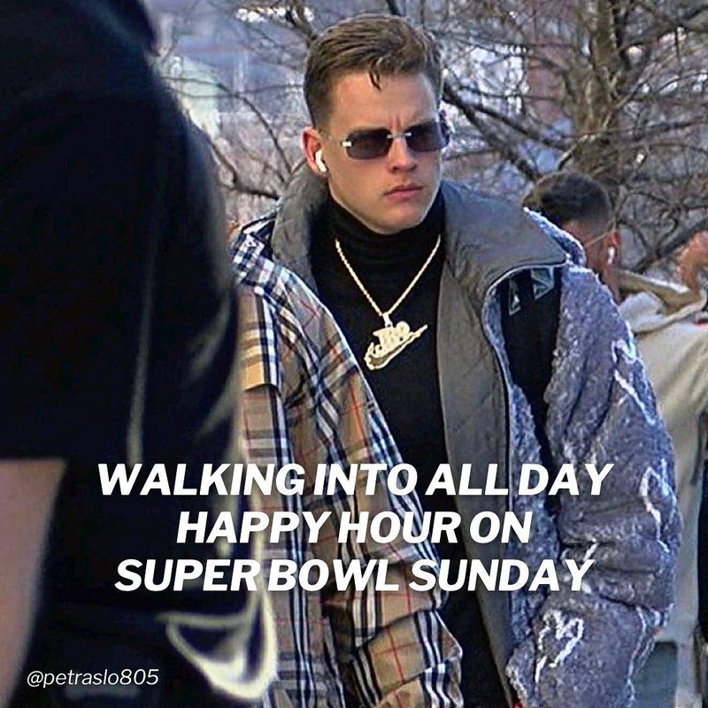 Super Bowl Sunday happy hour meme