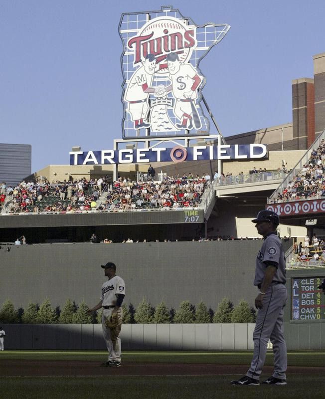 Target Field featuring the Minnie and Paul logo