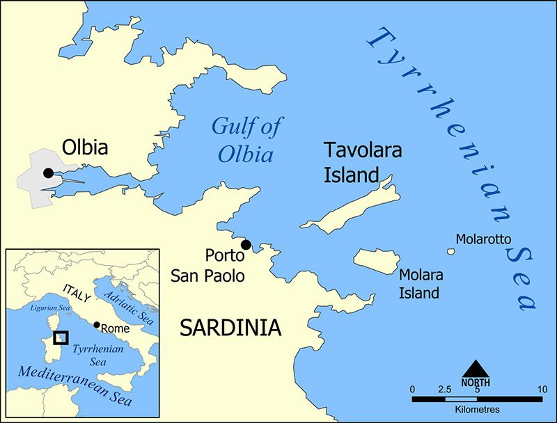 Tavolara map
