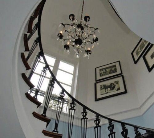 Taylor Swift house: winding staircase
