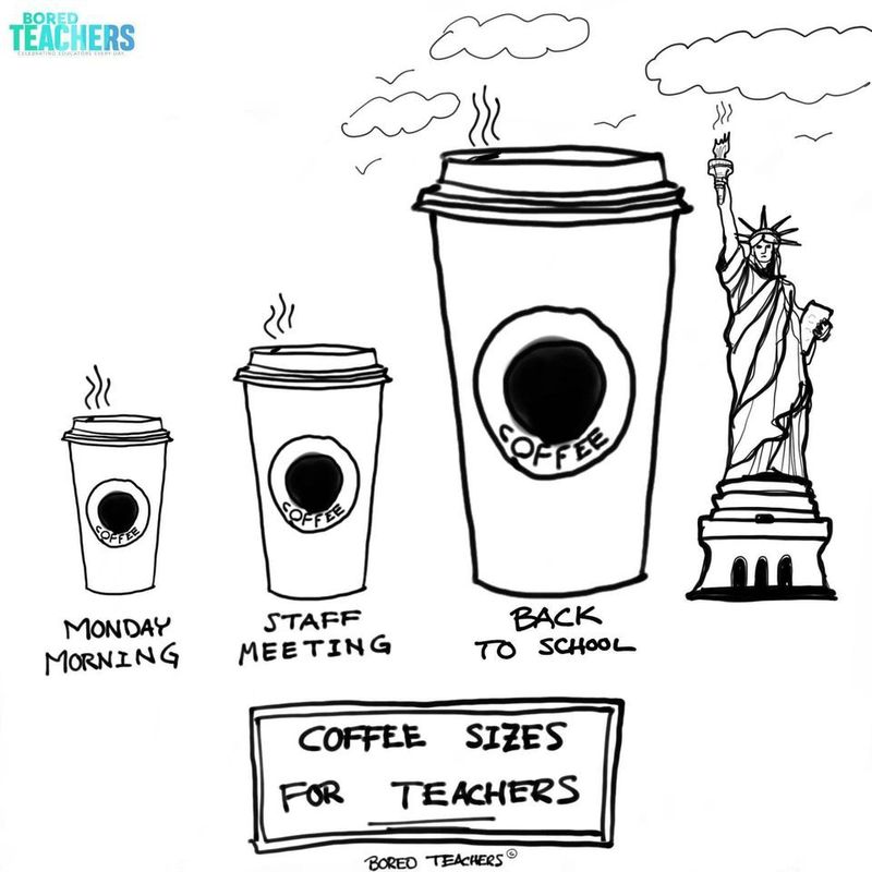 Teacher meme about drinking lots of coffee