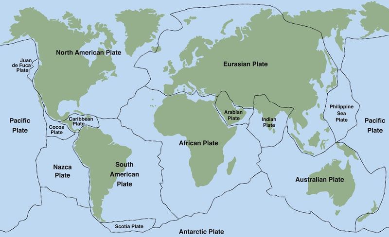 Tectonic Plates map