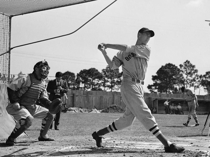 Ted Williams at spring training in 1939