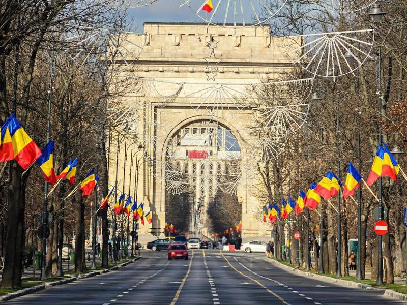 The Arch of Triumph (Arcul de Triumf) from Bucharest Romania