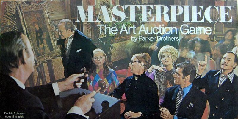 The cover for Masterpiece the Art Auction Game