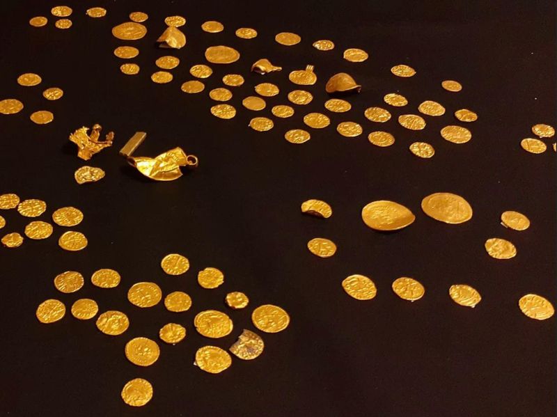The found gold coins
