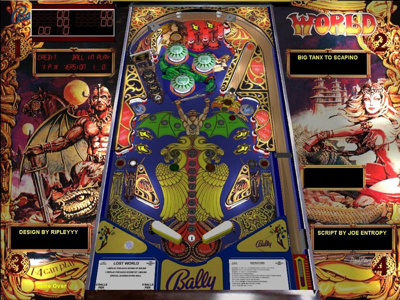 The Lost World pinball game