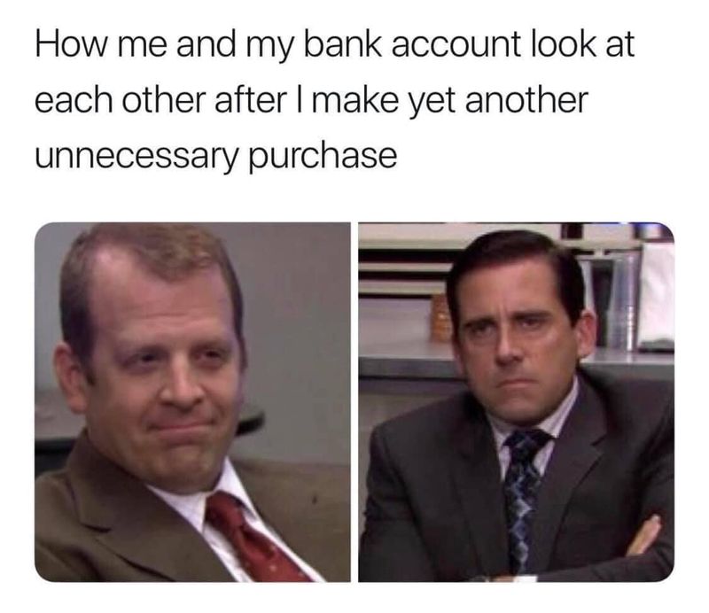The Office bank account meme