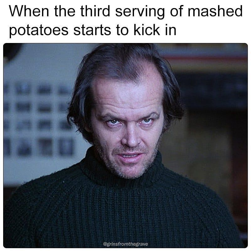 The Shining Thanksgiving dinner meme