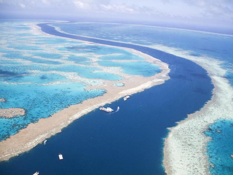 Tidal Channel through the Great Barrier Reef