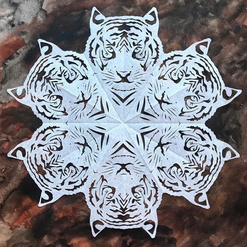 Tiger paper snowflake