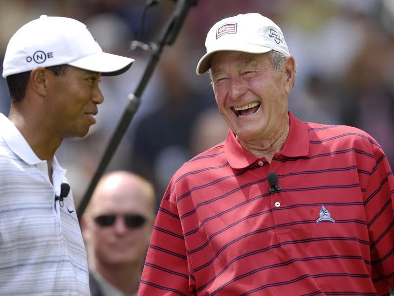 Tiger Woods and George H.W. Bush