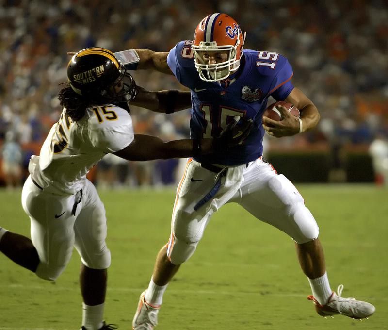 Tim Tebow gets past LeVance Richmond