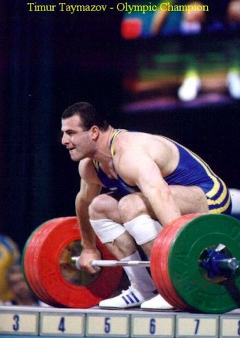 Timur Taymazov preparing to lift