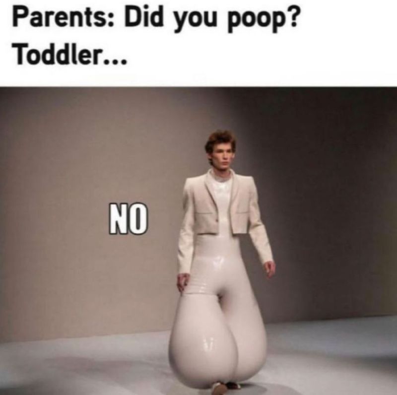 Toddler going to the bathroom meme