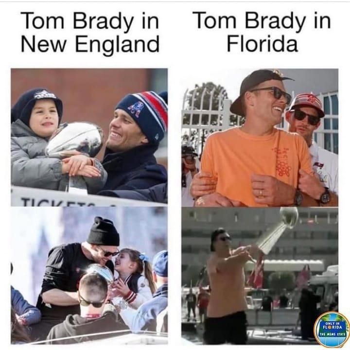 Tom Brady New England v Florida meme