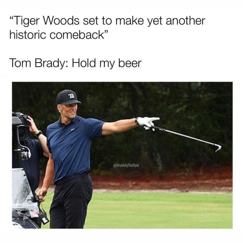 Tom Brady, Tiger Woods meme
