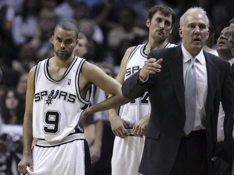 Tony Parker and Brent Barry