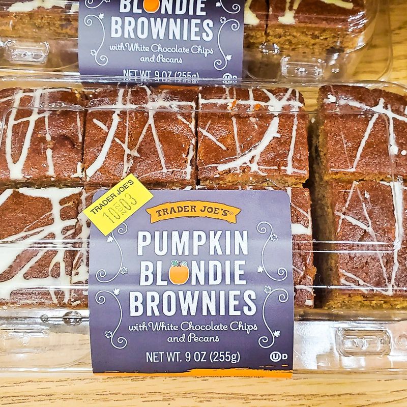 Trader Joe's Pumpkin Blondie Brownies With White Chocolate Chips and Pecans