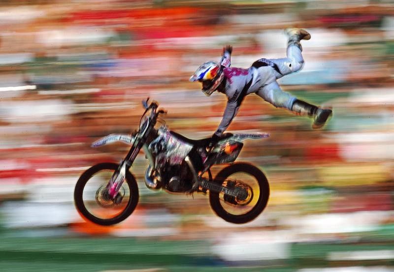 Travis Pastrana performs a trick at X Games in 2006