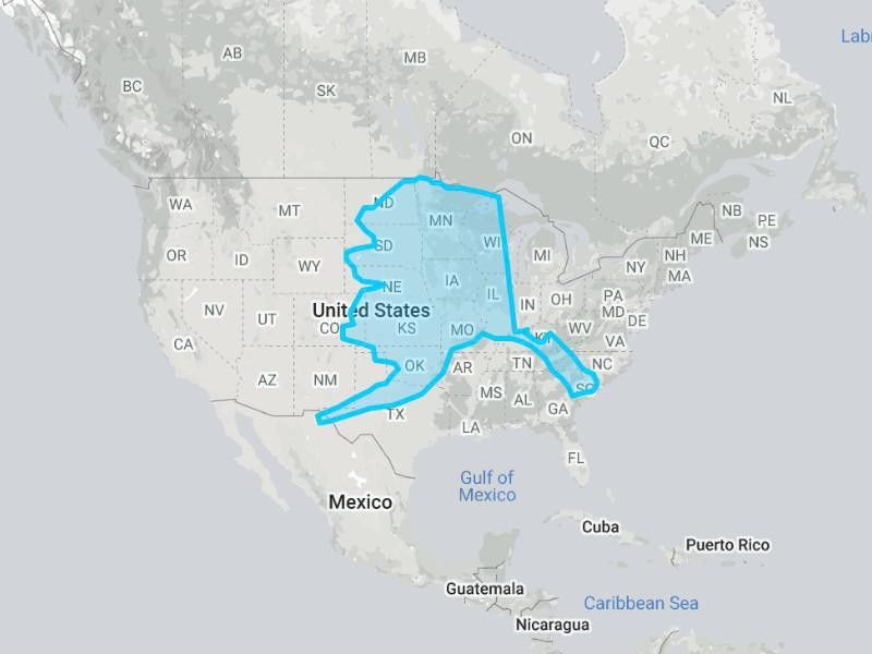 True size of Alaska compared to the U.S.