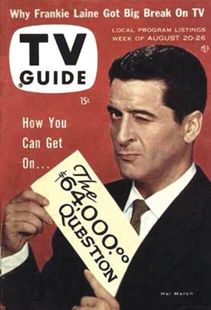 TV Guide cover with The $64,000 Question host Hal March