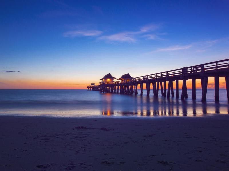 Twilight Hour at the Naples Pier in Naples, Florida