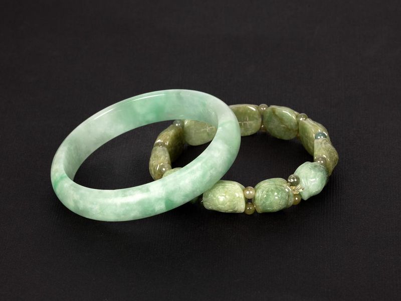 Two Chinese jade bracelets
