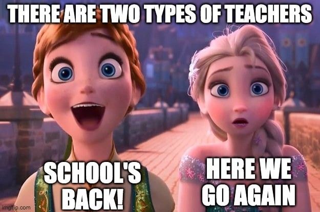 Two types of teachers meme