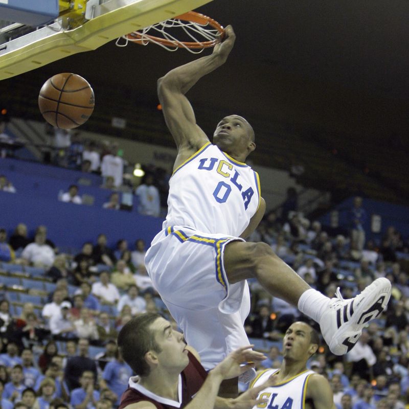 UCLA's Russell Westbrook dunks ball over Chico State's Ryan Smith